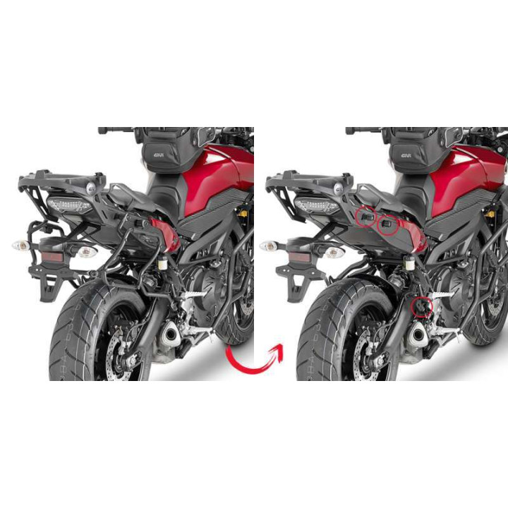 Support valises Givi MONOKEY SIDE V35 (PLXR2139) Yamaha MT-09 TRACER 18-