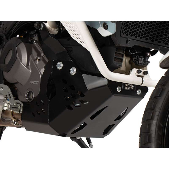 Black engine block Hepco &amp- Becker DUCATI DESERT X