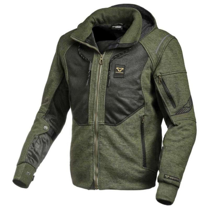 Macna BREEZE summer motorcycle jacket Green/Black