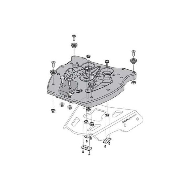 Top case kit SW-Motech TRAX ADV Black BMW R1200GS (GPT.07.352.70000/B)