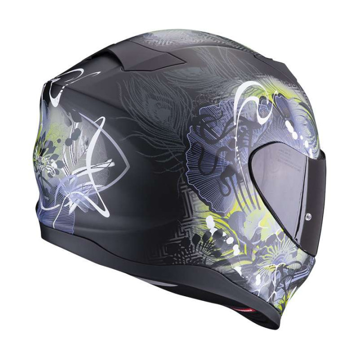 Casque Scorpion EXO-520 EVO AIR MELROSE NOIR MAT / JAUNE