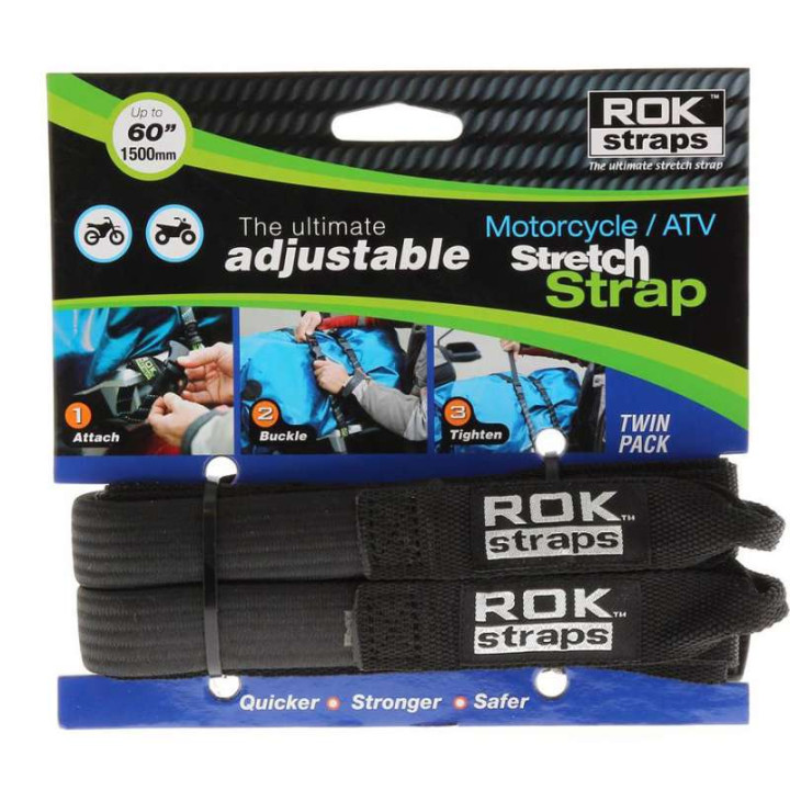 Sangles ROK stretch noir 25mm