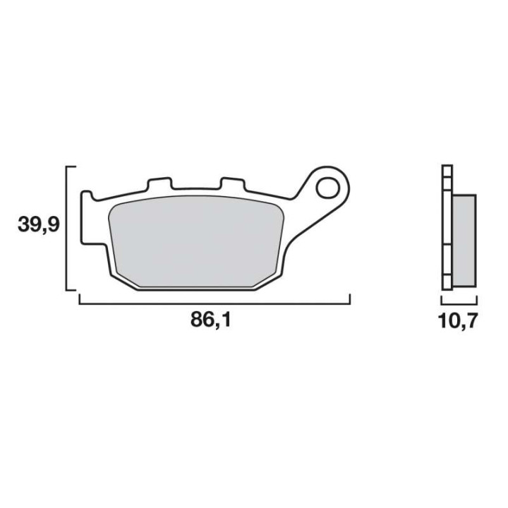 Motorcycle brake pads sinter Brembo 07HO27SP