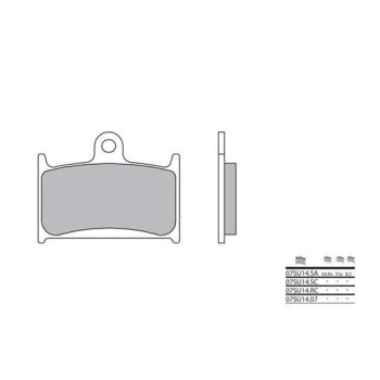 Plaquettes de frein organique BREMBO 07SU1407