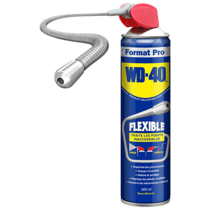 Lubrifiant/Dégrippant WD40 Système Pro flexible 600ml