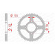 AFAM steel crown 53 teeth not 428 type 10205 Honda MTX 125 RW