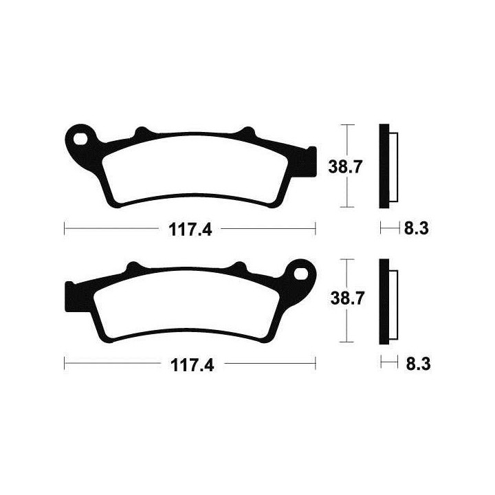 Plaquettes de frein métal fritté BENDIX MSS261