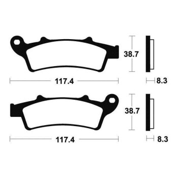 Plaquettes de frein métal fritté BENDIX MSS261