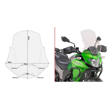 Bulle incolore Givi (D4121ST) Kawasaki VERSYS-X 300