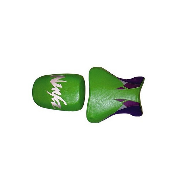 Saddle cover Bagster (2089D) Green/Orchidee/Violet Fonce/Letters Kawasaki Silver ZX9 R NINJA/ZX 9 R 98