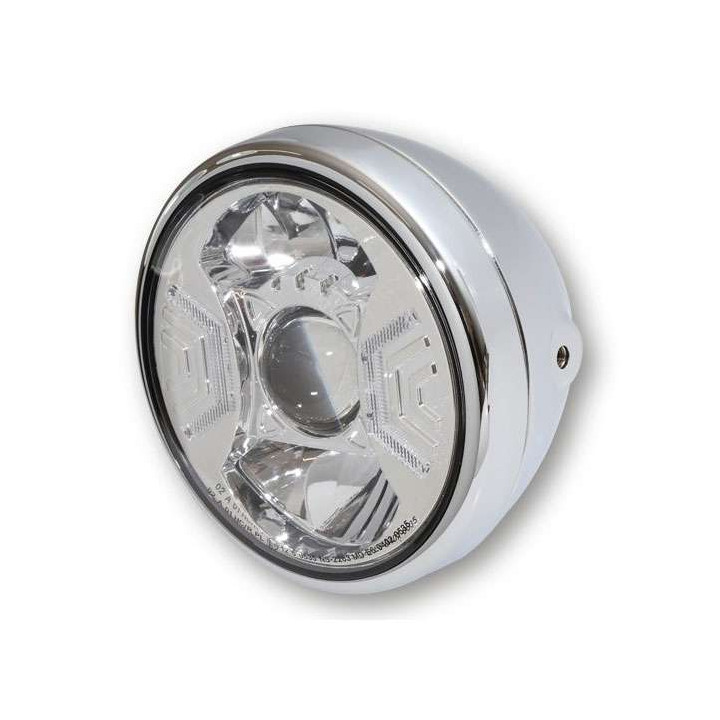 HIGHSIDER RENO Type 2 Chrome 7-inch LED motorcycle headlight
