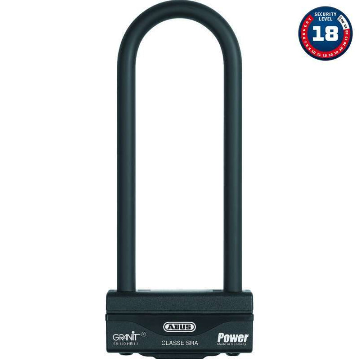 SRA U ABUS Granit Power 58/140HB III 230x84 ENGAGING motorcycle lock