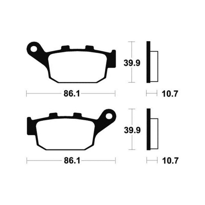 Brake plates organic motorcycle Tecnium MA114