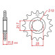 Pignon JT 17 dents pas 532 type 584
