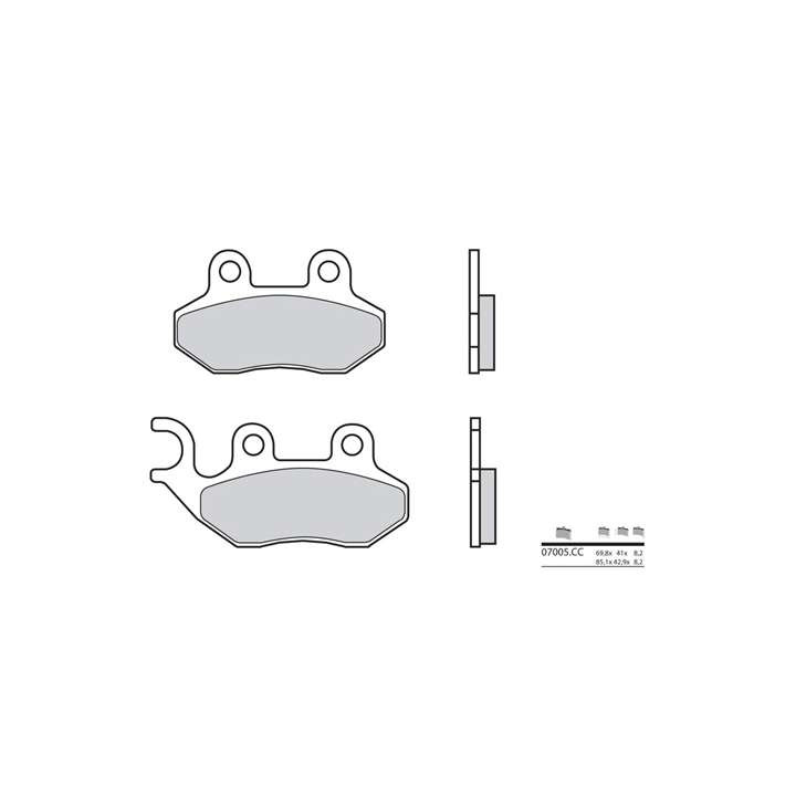Plaquettes de frein carbone céramique avant BREMBO 07005CC