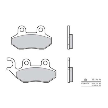 Plaquettes de frein carbone céramique avant BREMBO 07005CC