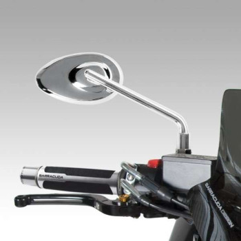 Rétroviseurs moto/scooter Barracuda STONE CHROME