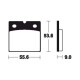 Brake pads motorcycle metal fried Tecnium MR6