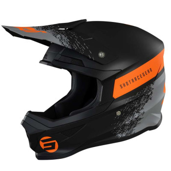 Casque moto cross Shot FURIOUS ROLL 2022 BLACK ORANGE MATT