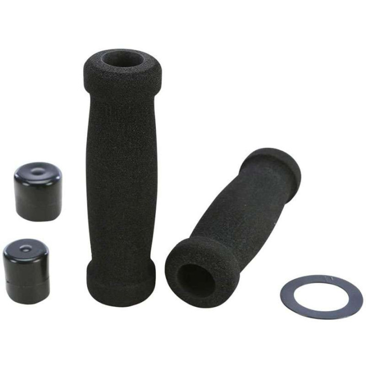 Poignées guidon vintage EMGO FOAM STREET 22 mm mousse noir