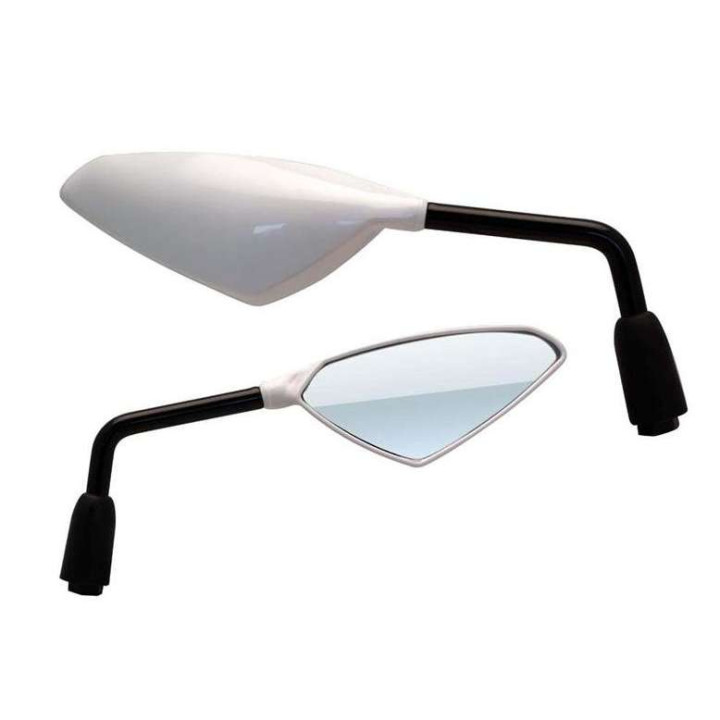Motorcycle mirrors Bihr Wind M10/125 White
