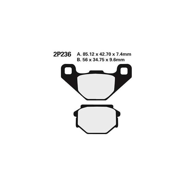 Semi-metal brake pads Nissin 2P-236NS