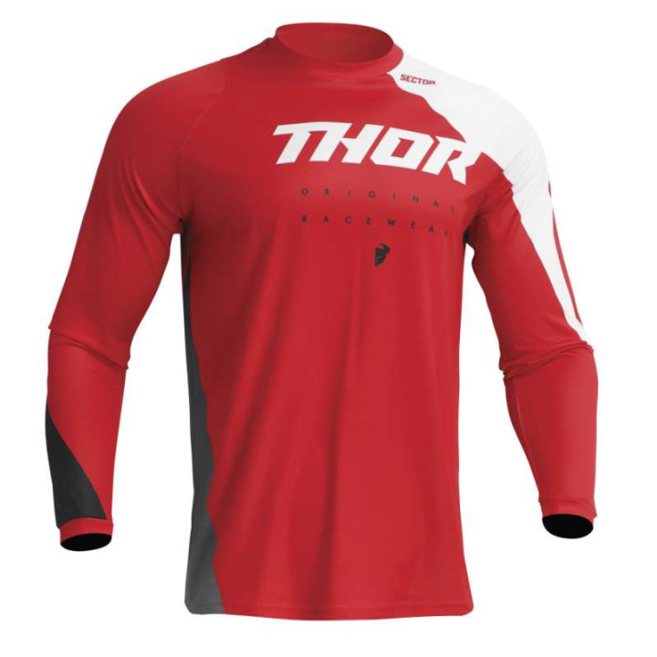 Maillot moto cross Thor SECTOR EDGE 2023 RED/WHITE Maillot moto cross Thor SECTOR EDGE 2023 RED/WHITE