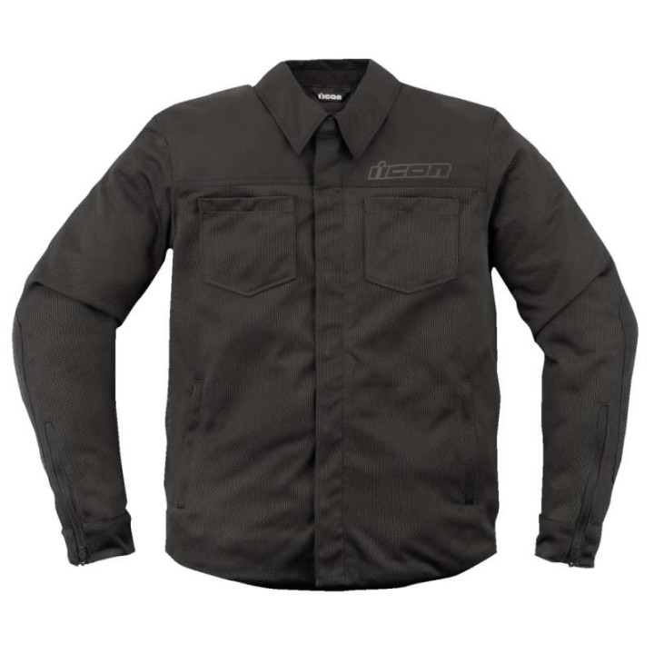 Icon UPSTATE MESH BLACK motorcycle shirt