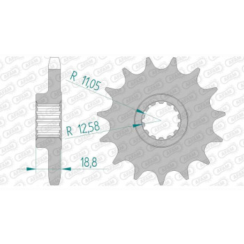 Pignon AFAM 15 dents pas 530 type 52900 Ducati 1200 Multistrada