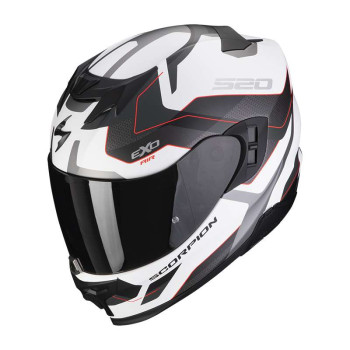 Casque Scorpion EXO-520 EVO AIR ELAN BLANC MAT / ARGENT / ROUGE