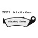 Plaquettes de frein semi-metal Nissin 2P-217NS