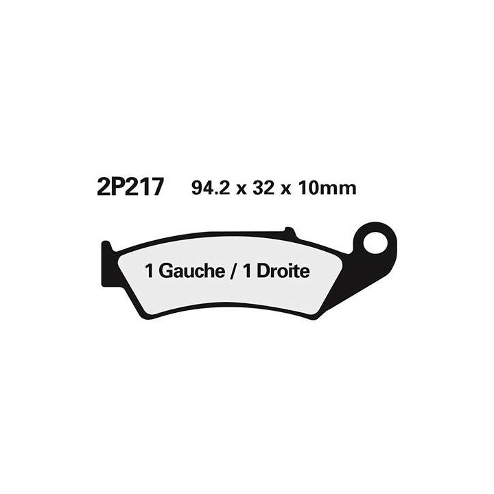 Plaquettes de frein semi-metal Nissin 2P-217NS