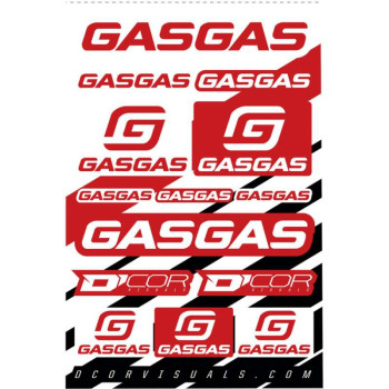 Planche de stickers D'COR GAS GAS Planche de stickers D'COR GAS GAS