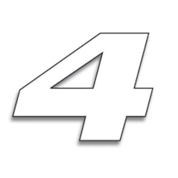 Numéros de course 4 (x3) SX 200x250mm Numéros de course 4 (x3) SX 200x250mm