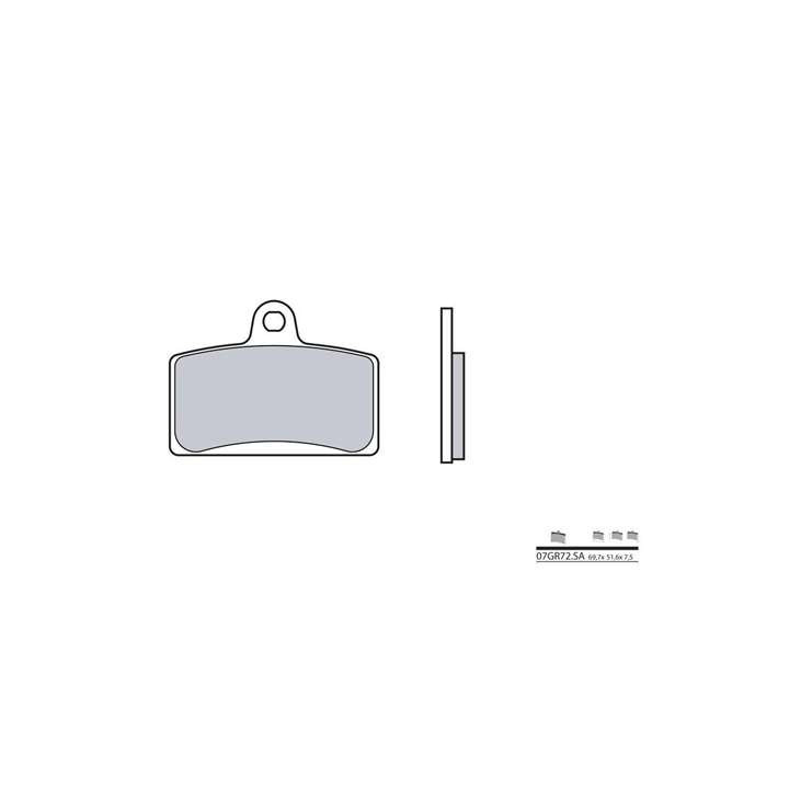 Plaquettes de frein sinter BREMBO 07GR72SA