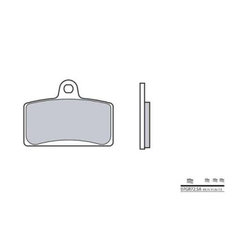 Plaquettes de frein sinter BREMBO 07GR72SA
