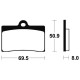 Plaquettes de frein moto organique Bendix MA66