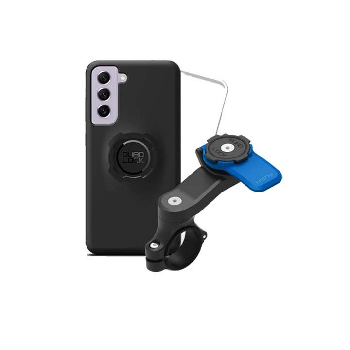 Pack Quad Lock Handlebar Mount + coque Galaxy S21 FE + protection pluie