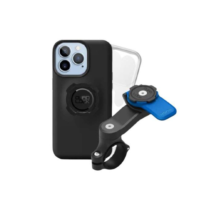 Pack Quad Lock Handlebar Mount + Coque iPhone 13 Pro + Protection Pluie