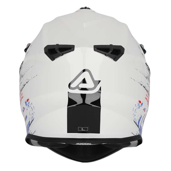 Casque moto cross Acerbis LINEAR 22.06 BLANC/BLEU/ROUGE