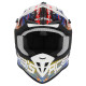 Casque moto cross Acerbis LINEAR 22.06 BLANC/BLEU/ROUGE