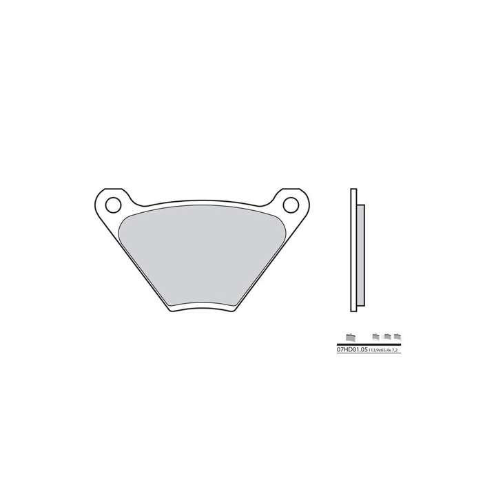 Plaquettes de frein organique BREMBO 07HD0105