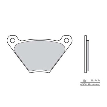 Plaquettes de frein organique BREMBO 07HD0105