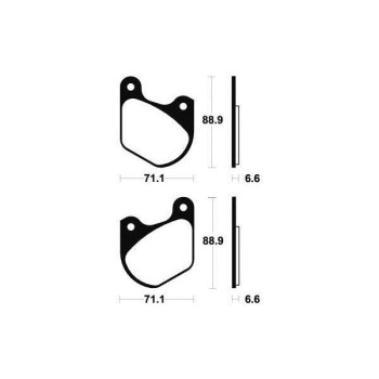 Plaquettes de frein organique BENDIX MA43
