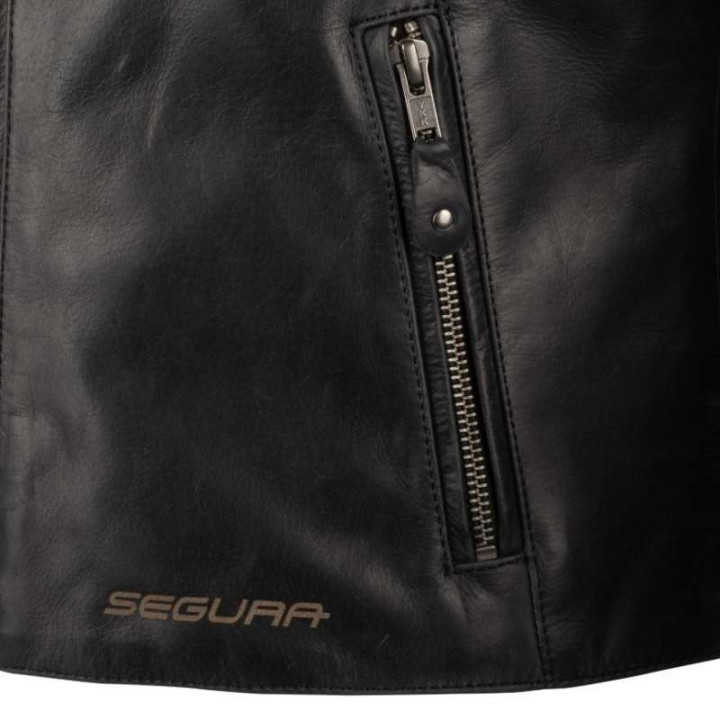 Blouson moto cuir femme Segura LADY LAXEY NOIR