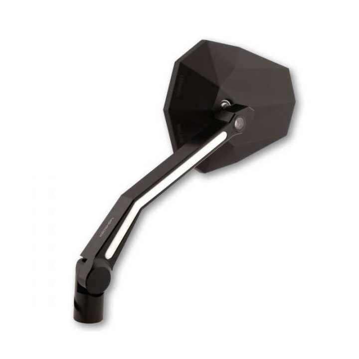 HIGHSIDER STEALTH X4 motorcycle mirrors with turn signals and LED position light