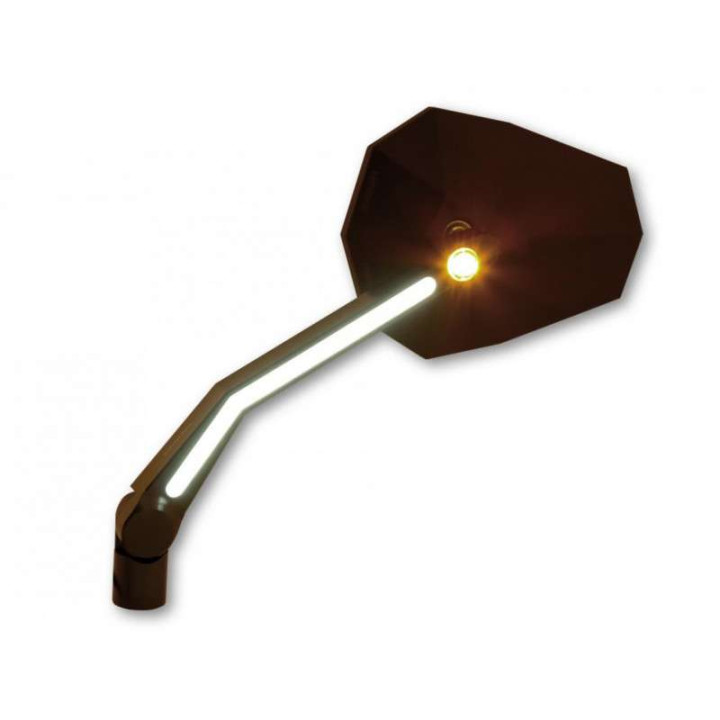 HIGHSIDER STEALTH X4 motorcycle mirrors with turn signals and LED position light