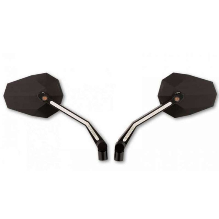 HIGHSIDER STEALTH X4 motorcycle mirrors with turn signals and LED position light