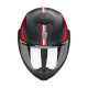 Casque moto modulable Scorpion EXO-TECH EVO CARBON GENUS NOIR MAT / ROUGE 