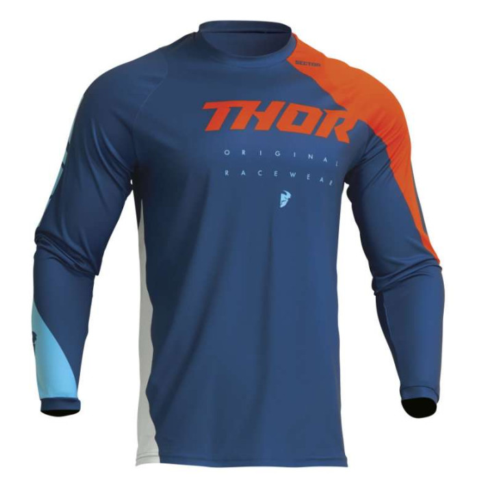 Thor SECTOR EDGE 2023 NAVY/RED ORANGE motocross jersey Thor SECTOR EDGE 2023 NAVY/RED ORANGE motocross jersey